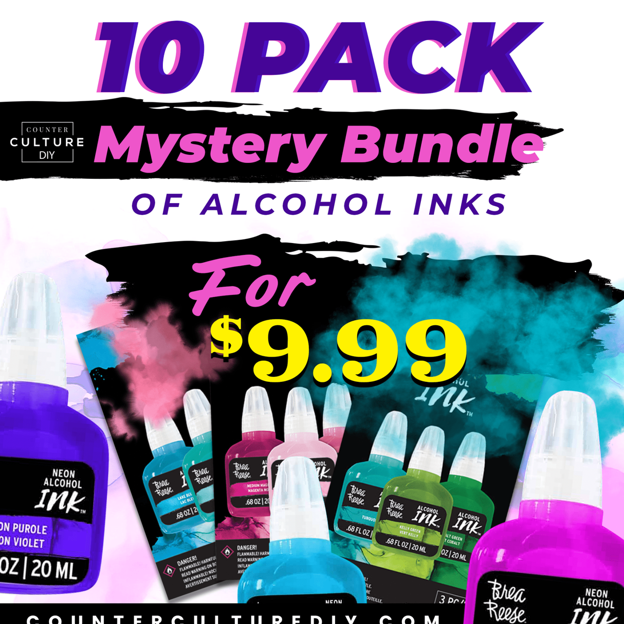 10 pack mystery bundle Alcohol Inks - Counter Culture DIY