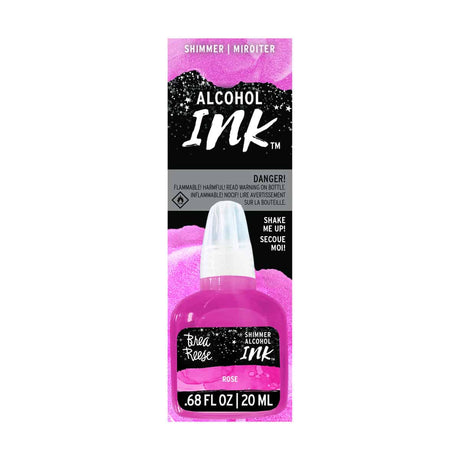 Pink shimmer alcohol ink