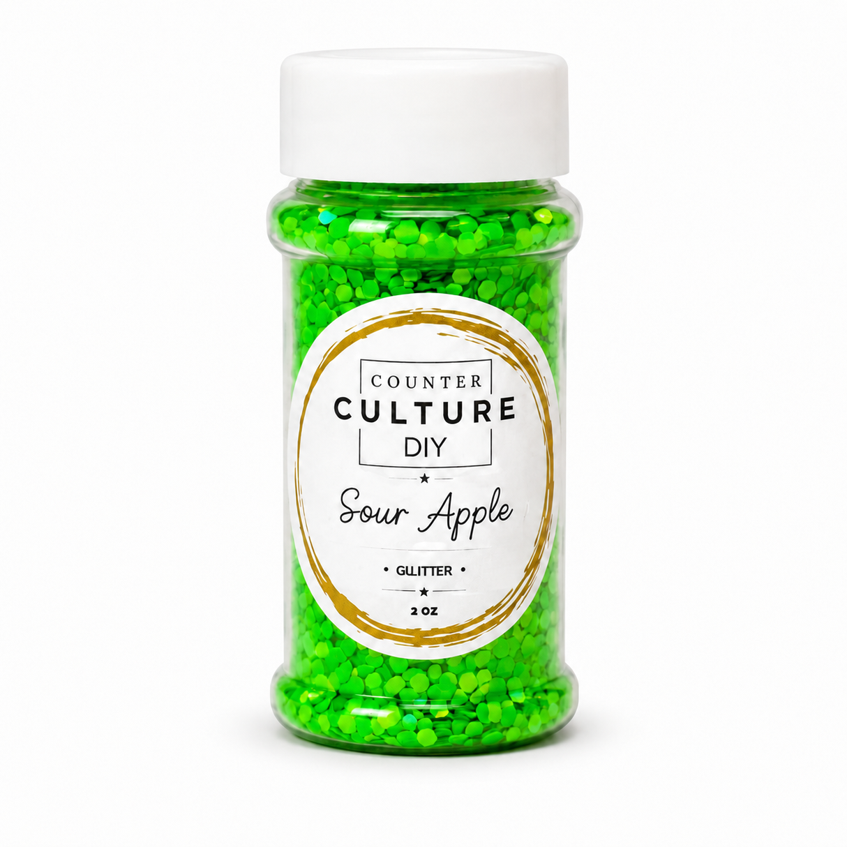 Sour Apple Glitter: 2 oz Jar