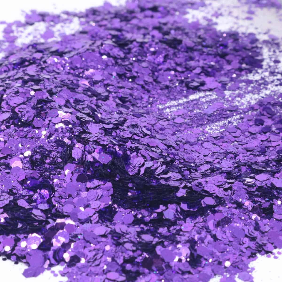 Purple hexagon glitter