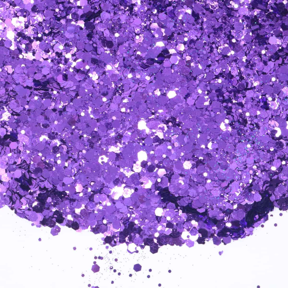 Purple hexagon glitter