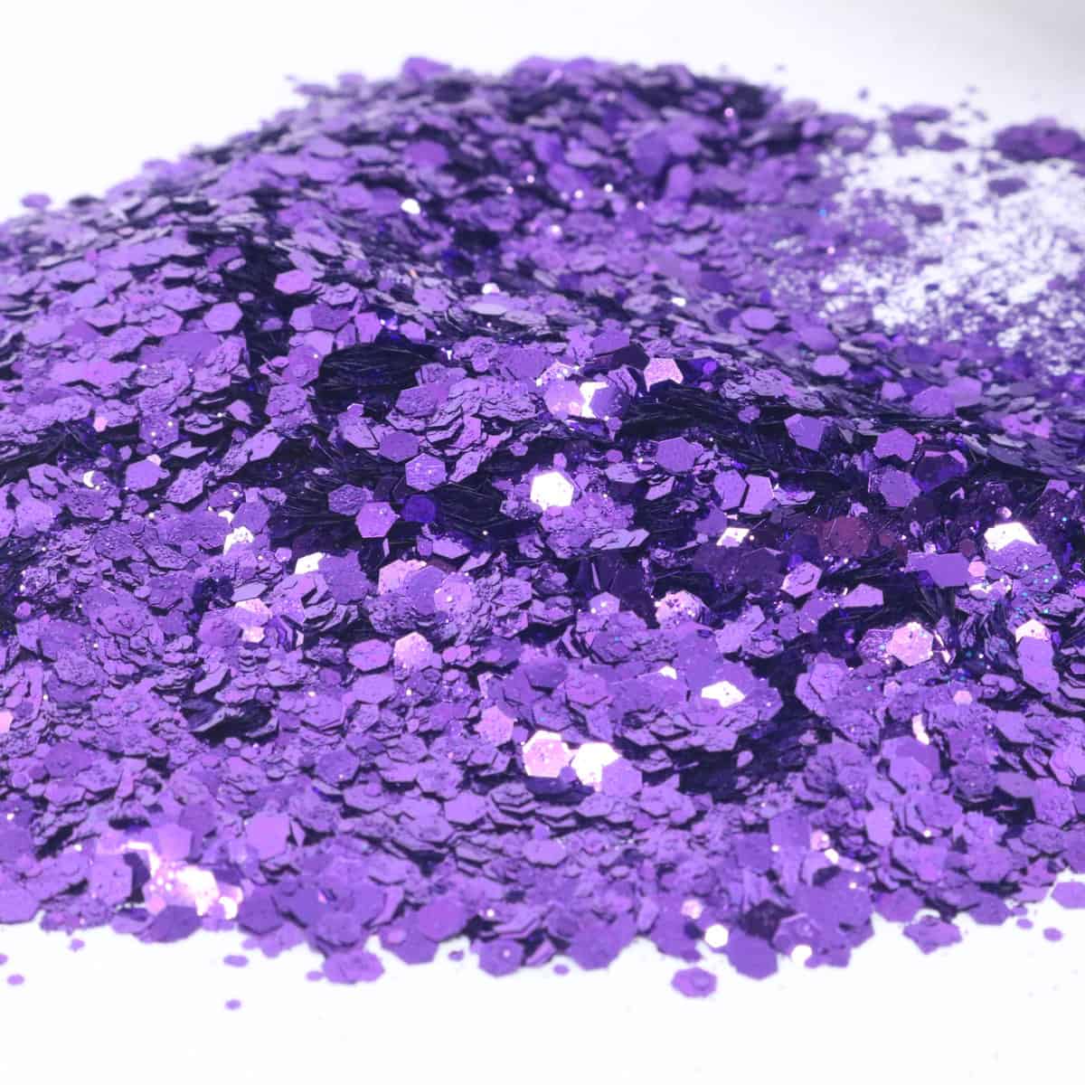 Purple hexagon glitter