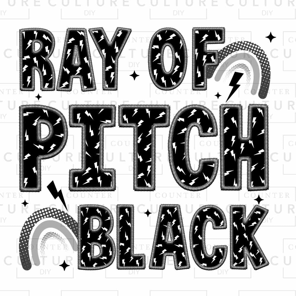 Ray of Pitch Black DTF Transfer