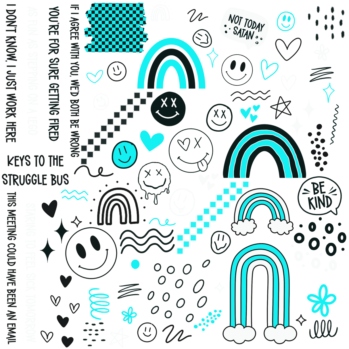 UV DTF Decal Element Sheets: Artist Series
