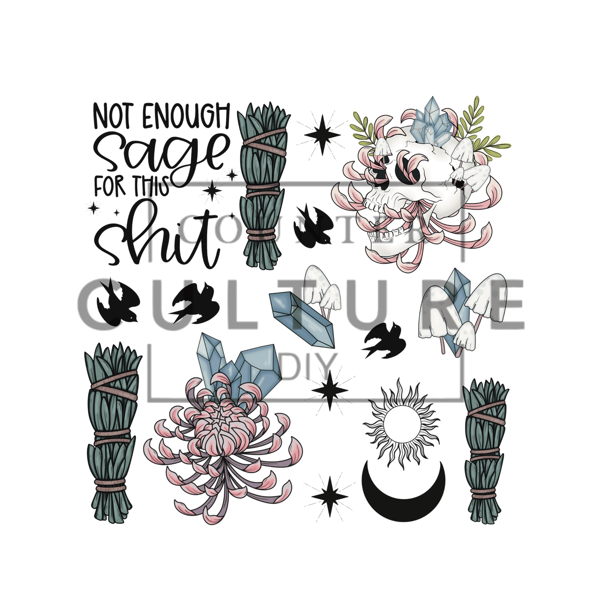 UV DTF Decal Element Sheets: Artist Series