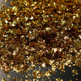 Gold chroma glitter flakes