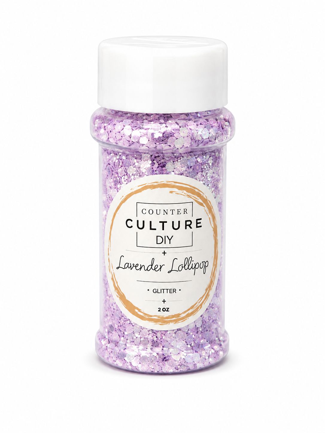 Lavender Lollipop Medium Glitter: 2 oz Jar