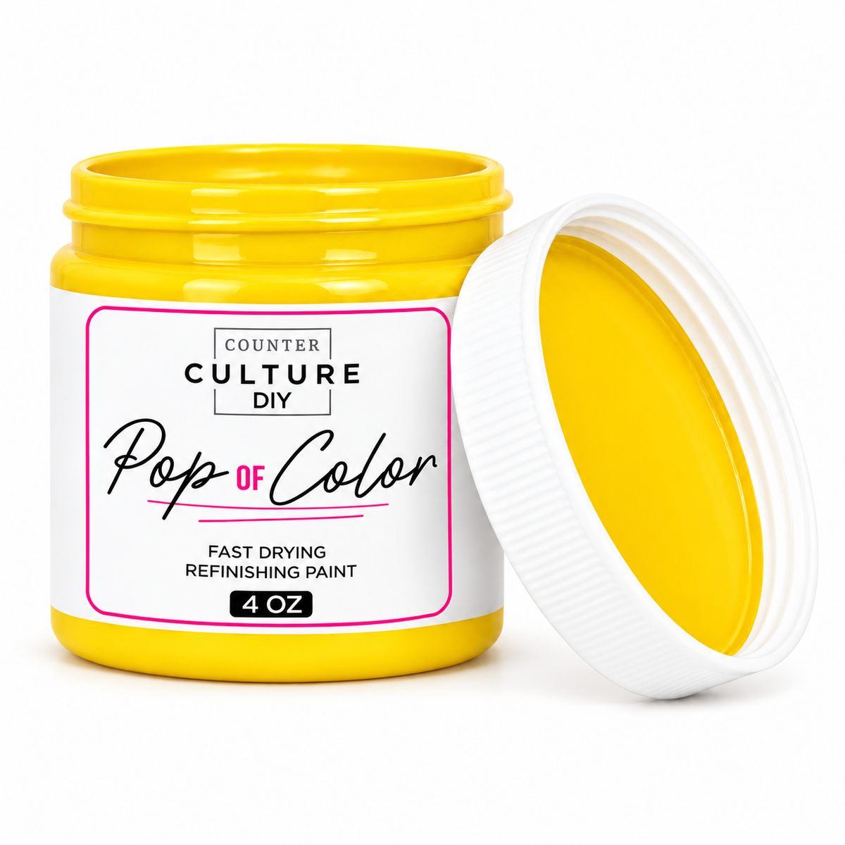 Tropical Yellow Acrylic Chalk-Like Paint - 4 oz Pop of Color