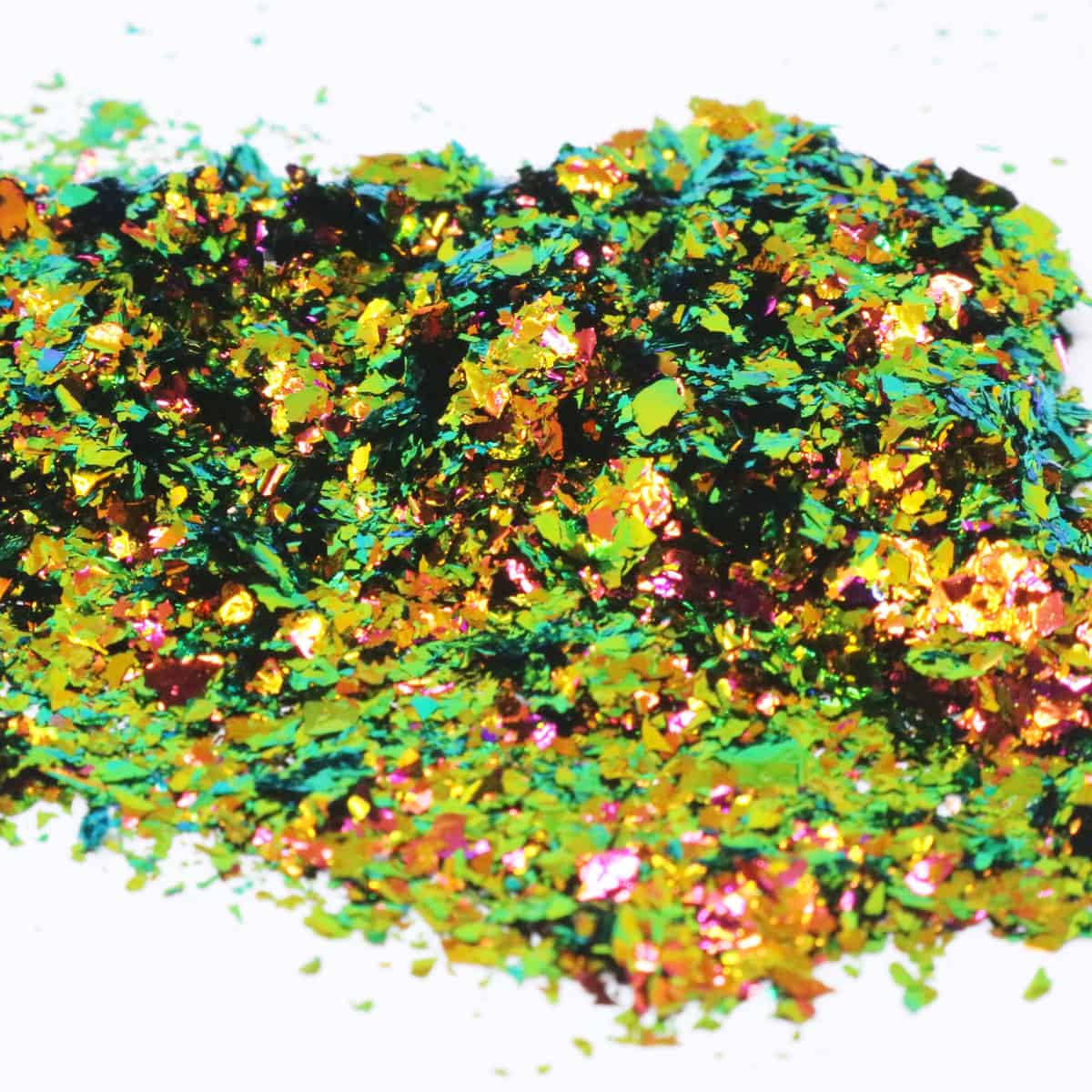 Multicolor chroma glitter flakes