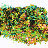 Multicolor chroma glitter flakes