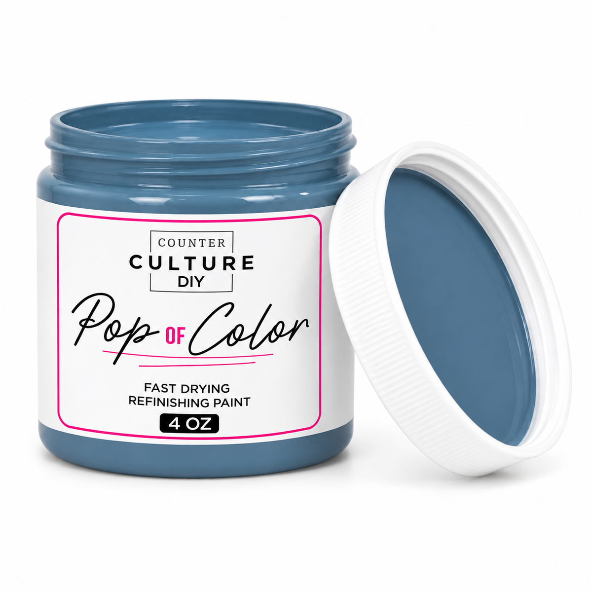 Washed Denim Acrylic Chalk-Like Paint - 4 oz Pop of Color
