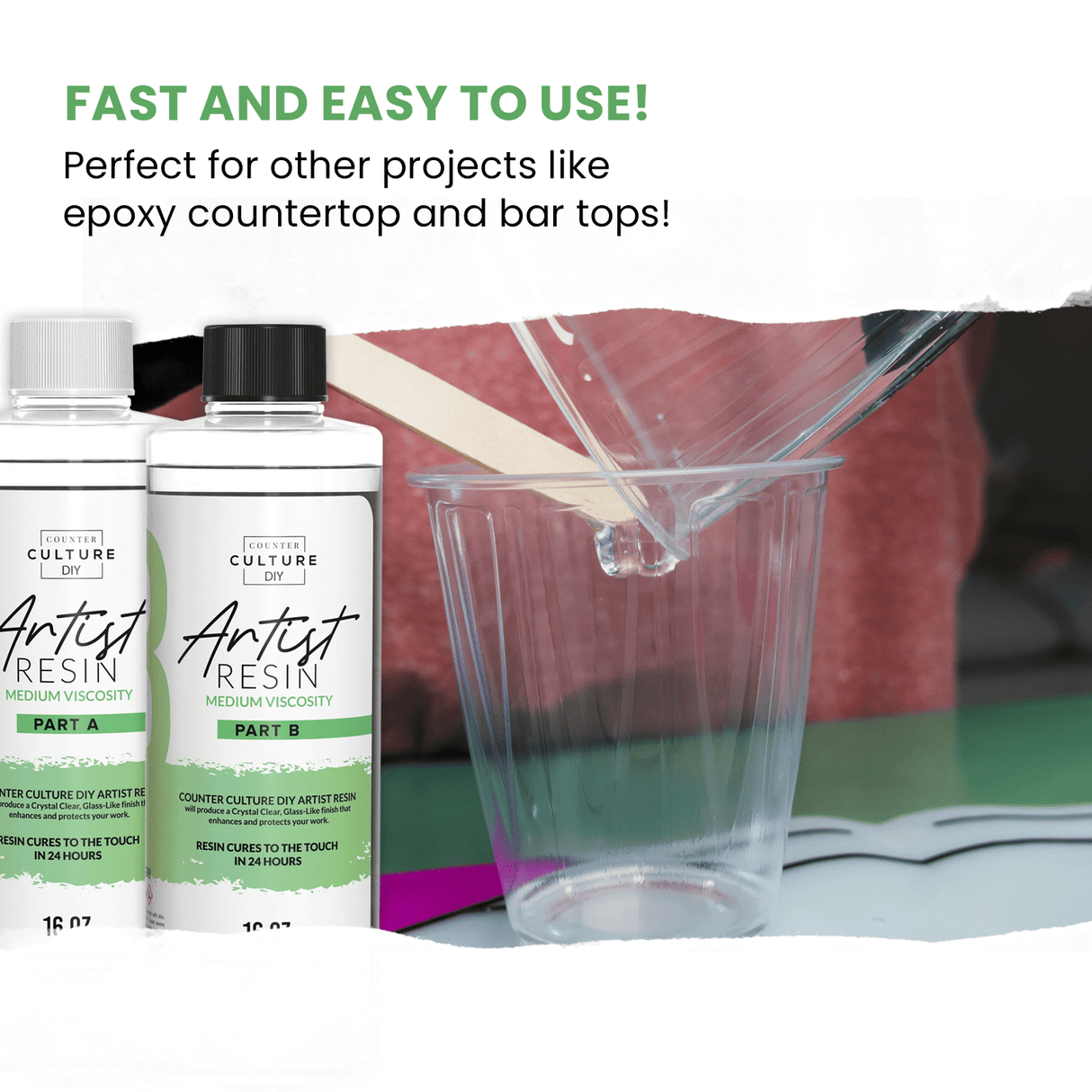 Artist Resin Medium Viscosity - Counter Culture DIY