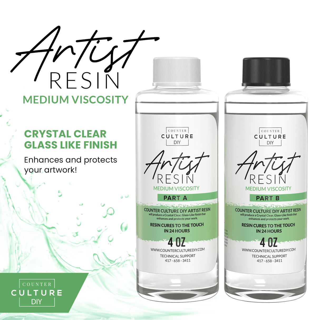 Artist Resin Medium Viscosity - Counter Culture DIY
