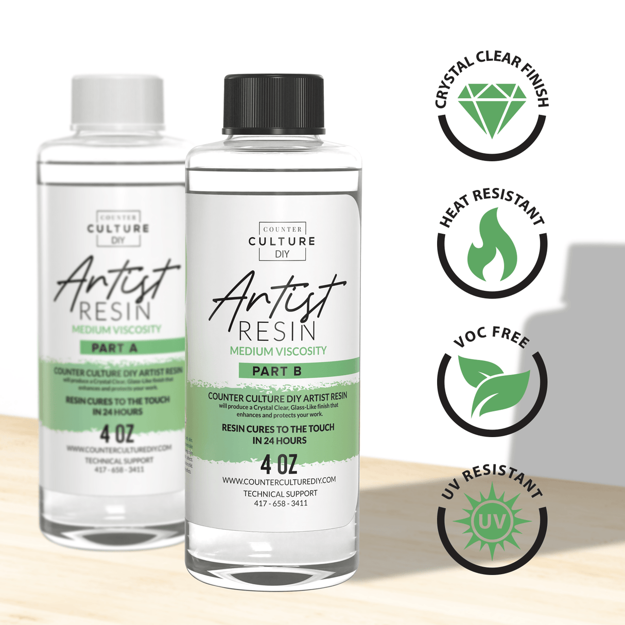 Artist Resin Medium Viscosity - Counter Culture DIY