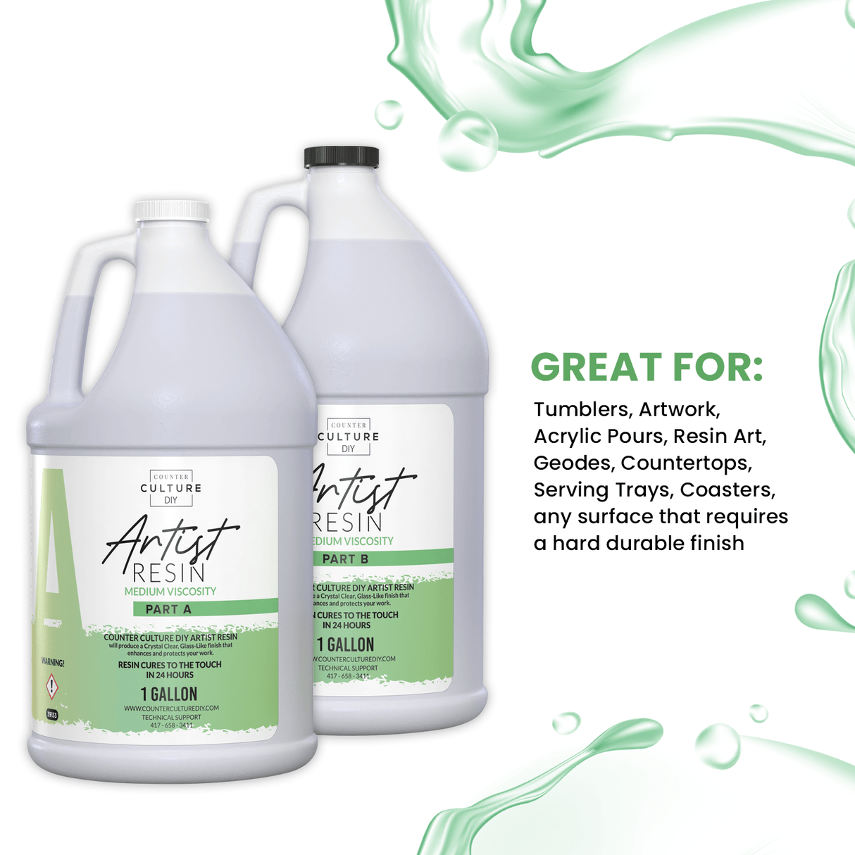 Artist Resin Medium Viscosity - Counter Culture DIY