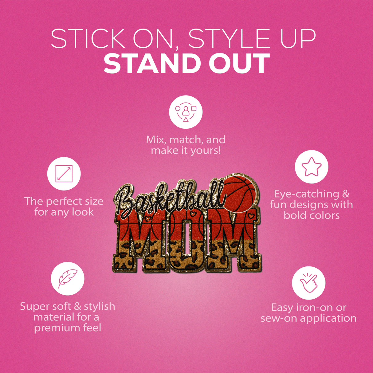 Basketball Mom Chenille Patch - Counter Culture DIY