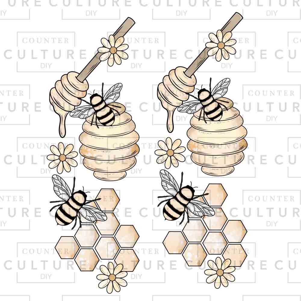 Bee Honey Sleeve DTF Transfer - Counter Culture DIY