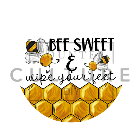 Bee Sweet - DTF circular door hanger - Counter Culture DIY