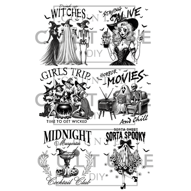Black and White Fall DTF Gang Sheet - Counter Culture DIY