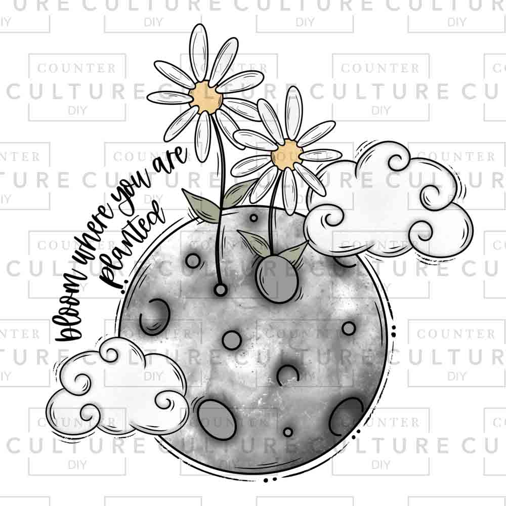Bloom Moon DTF Transfer - Counter Culture DIY