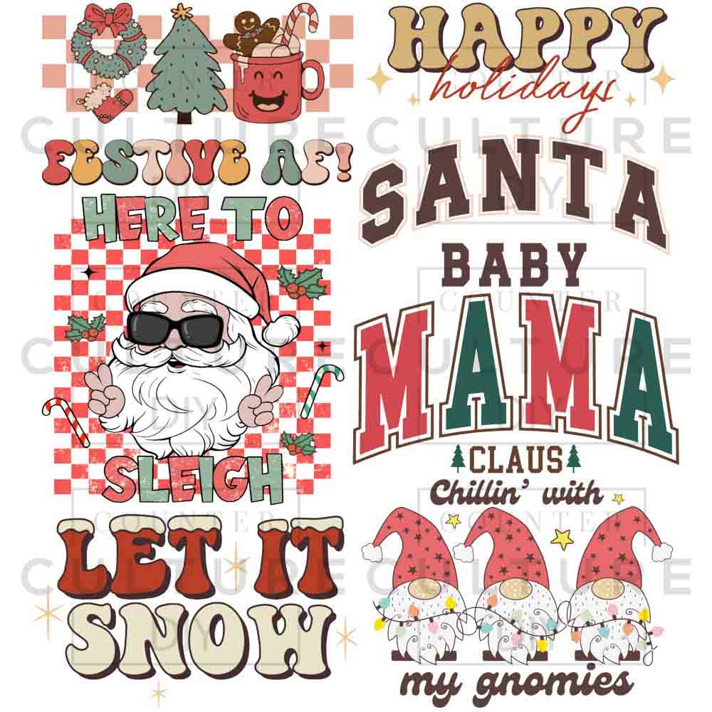 Christmas 2 DTF Gang Sheet - Counter Culture DIY