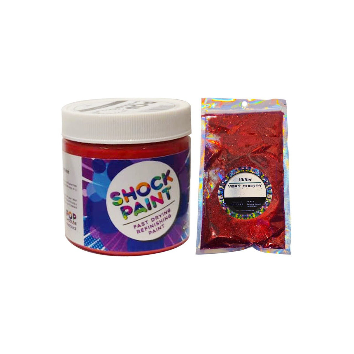 🎄 Christmas Basics Bundle – Pop of Color Paints & Matching Glitters | Holiday Red, White & Green Set - Counter Culture DIY