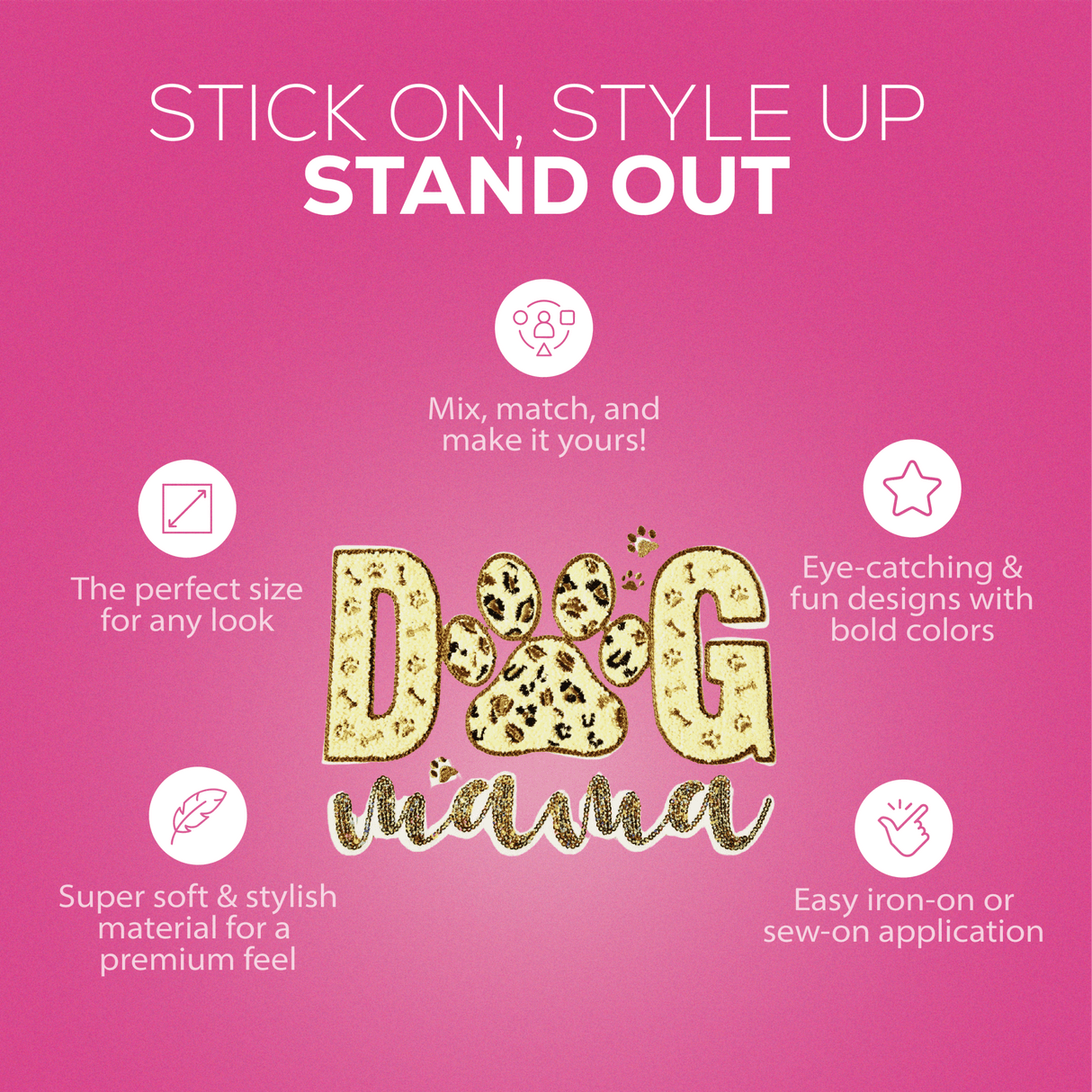 Dog Mama Chenille Patch - Counter Culture DIY