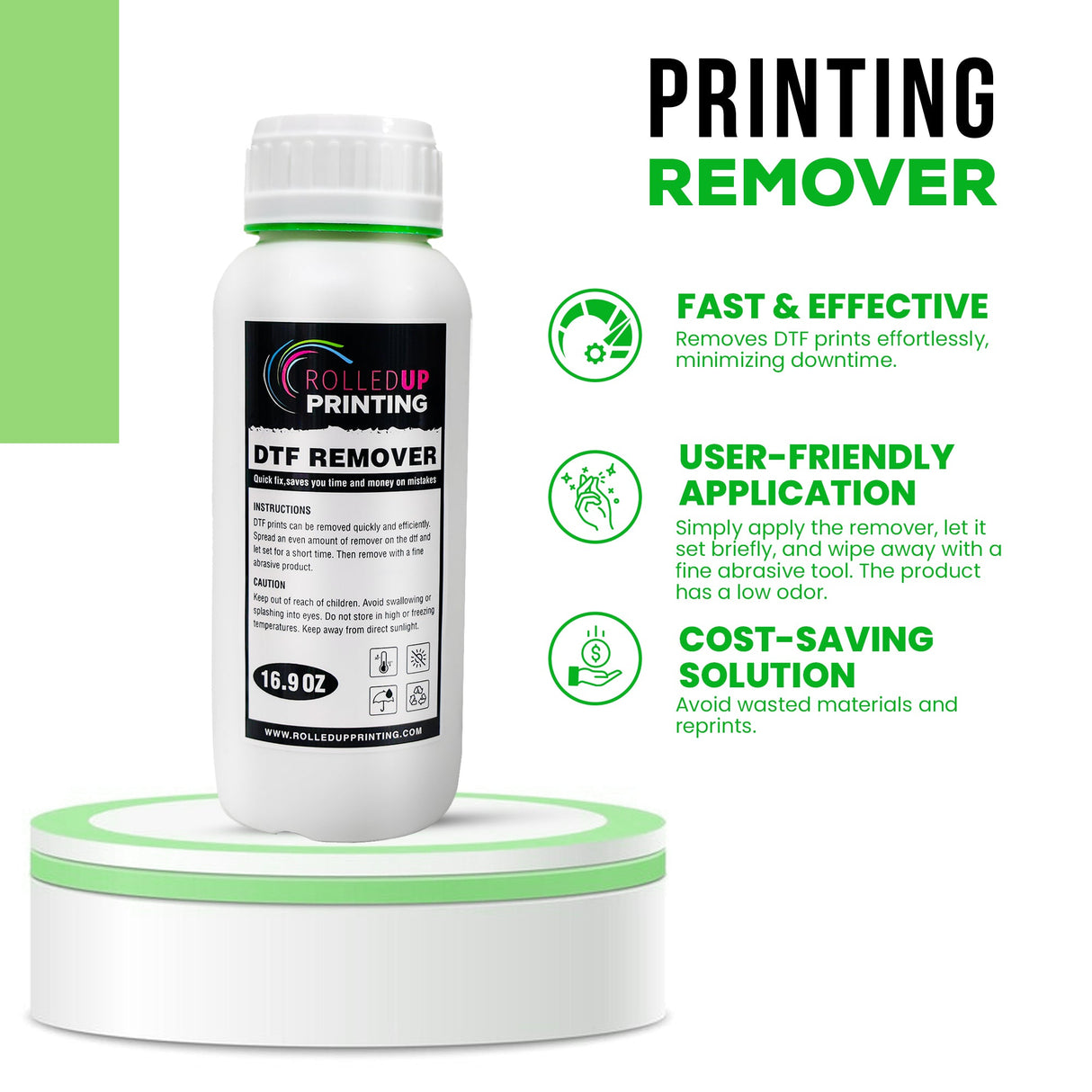 DTF Remover - 16.9 fl oz | Rolled - Up Printing - Counter Culture DIY
