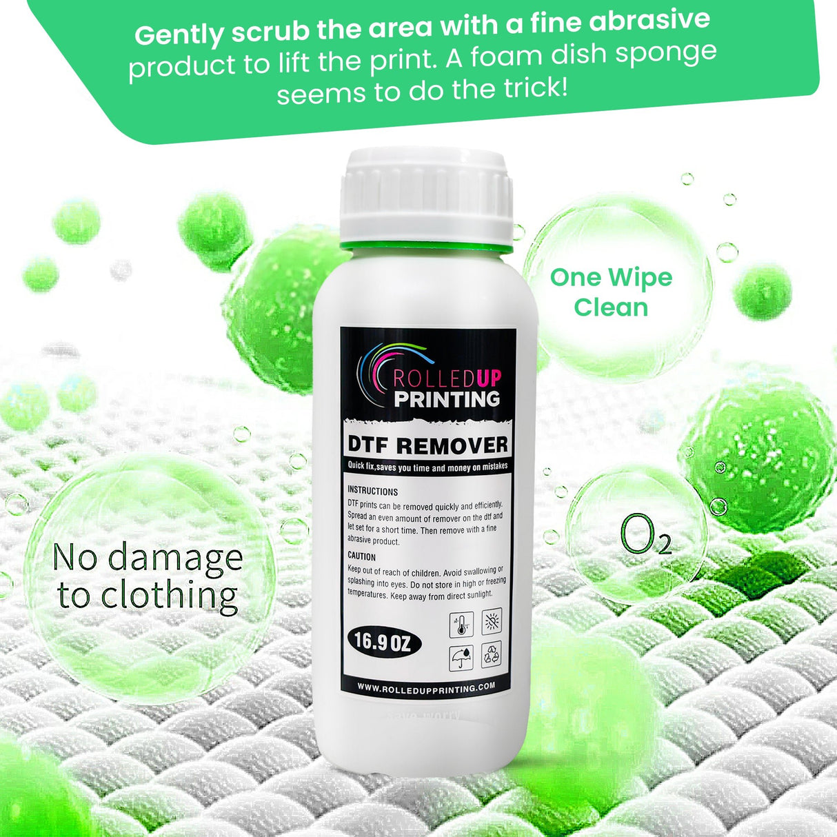 DTF Remover - 16.9 fl oz | Rolled - Up Printing - Counter Culture DIY