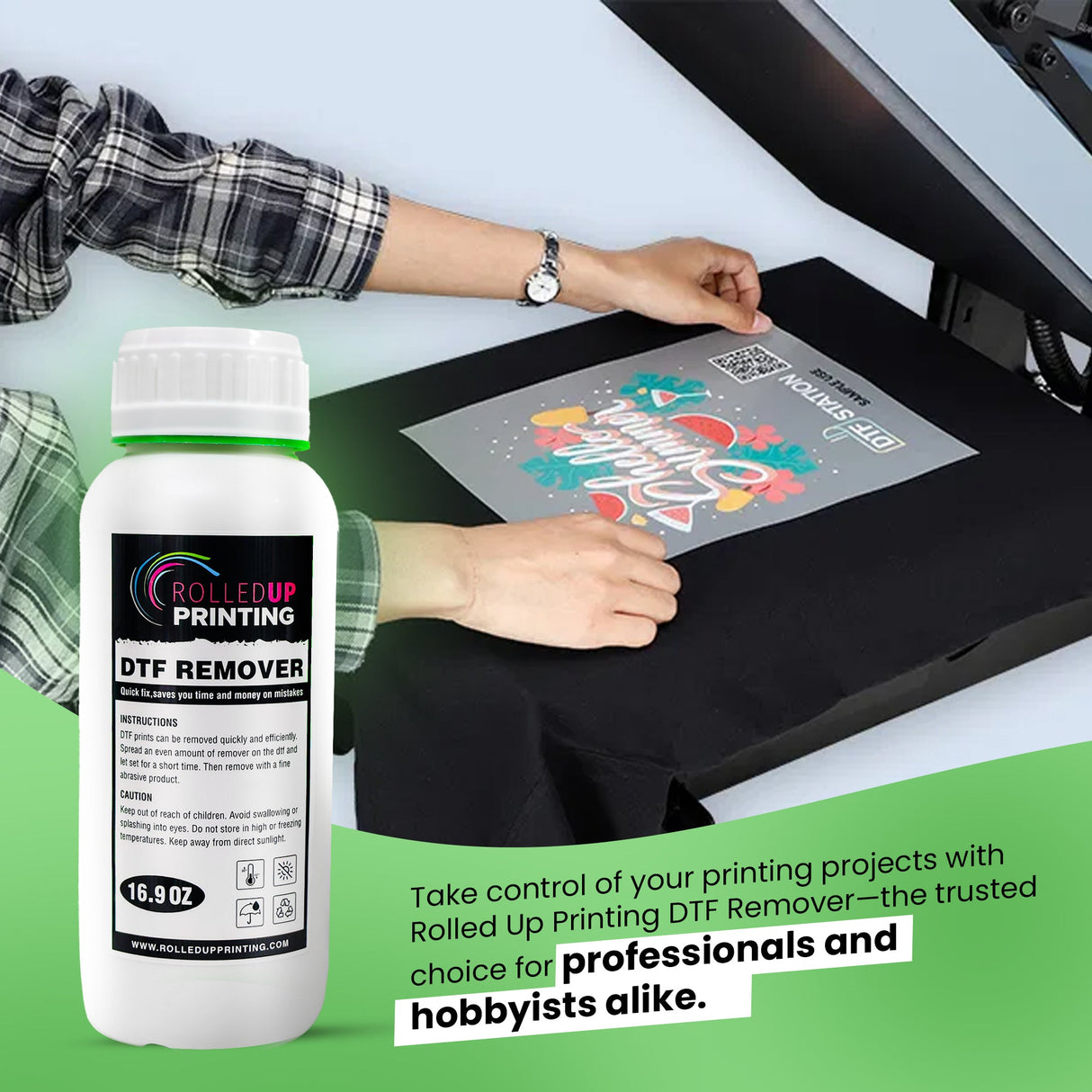 DTF Remover - 16.9 fl oz | Rolled - Up Printing - Counter Culture DIY