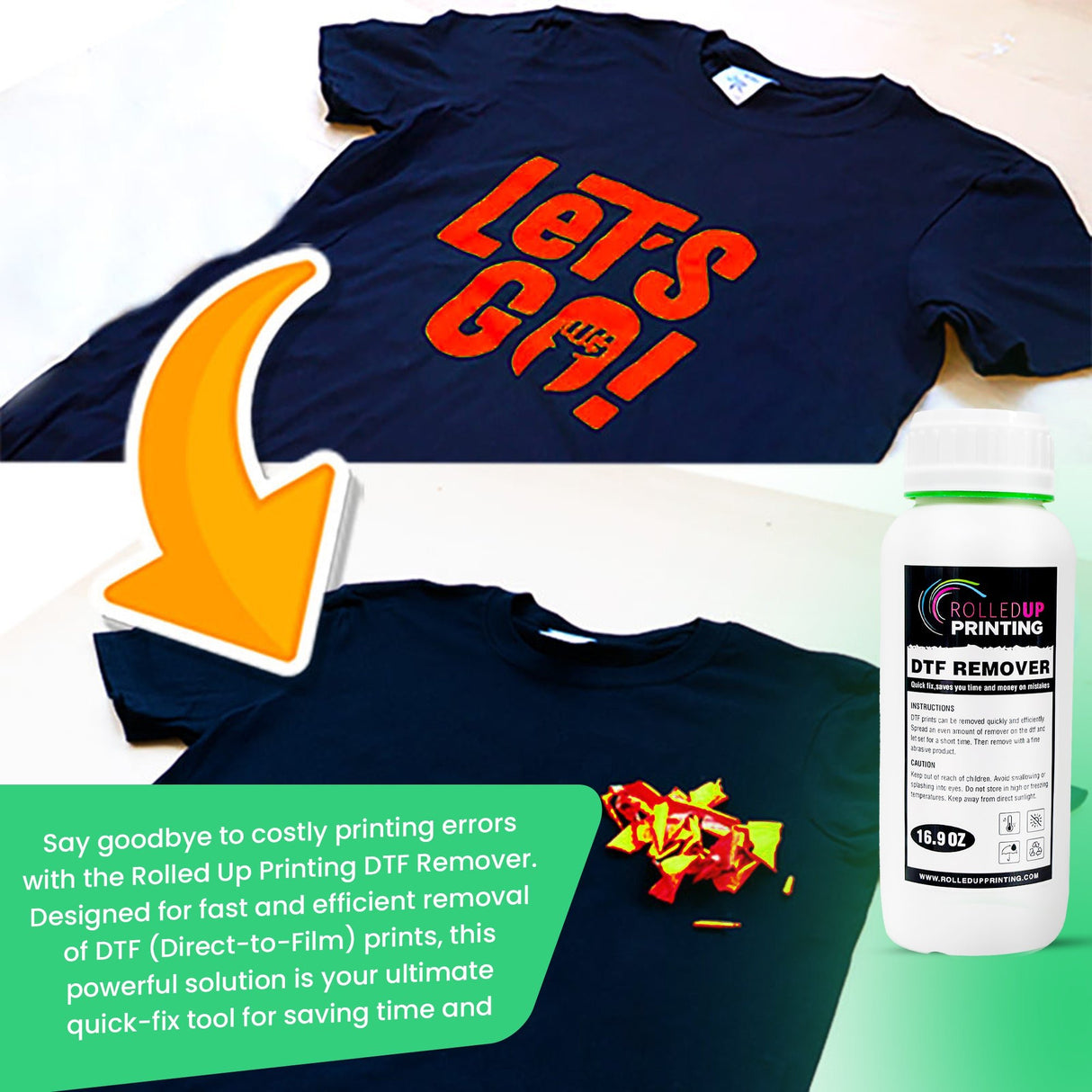 DTF Remover - 16.9 fl oz | Rolled - Up Printing - Counter Culture DIY