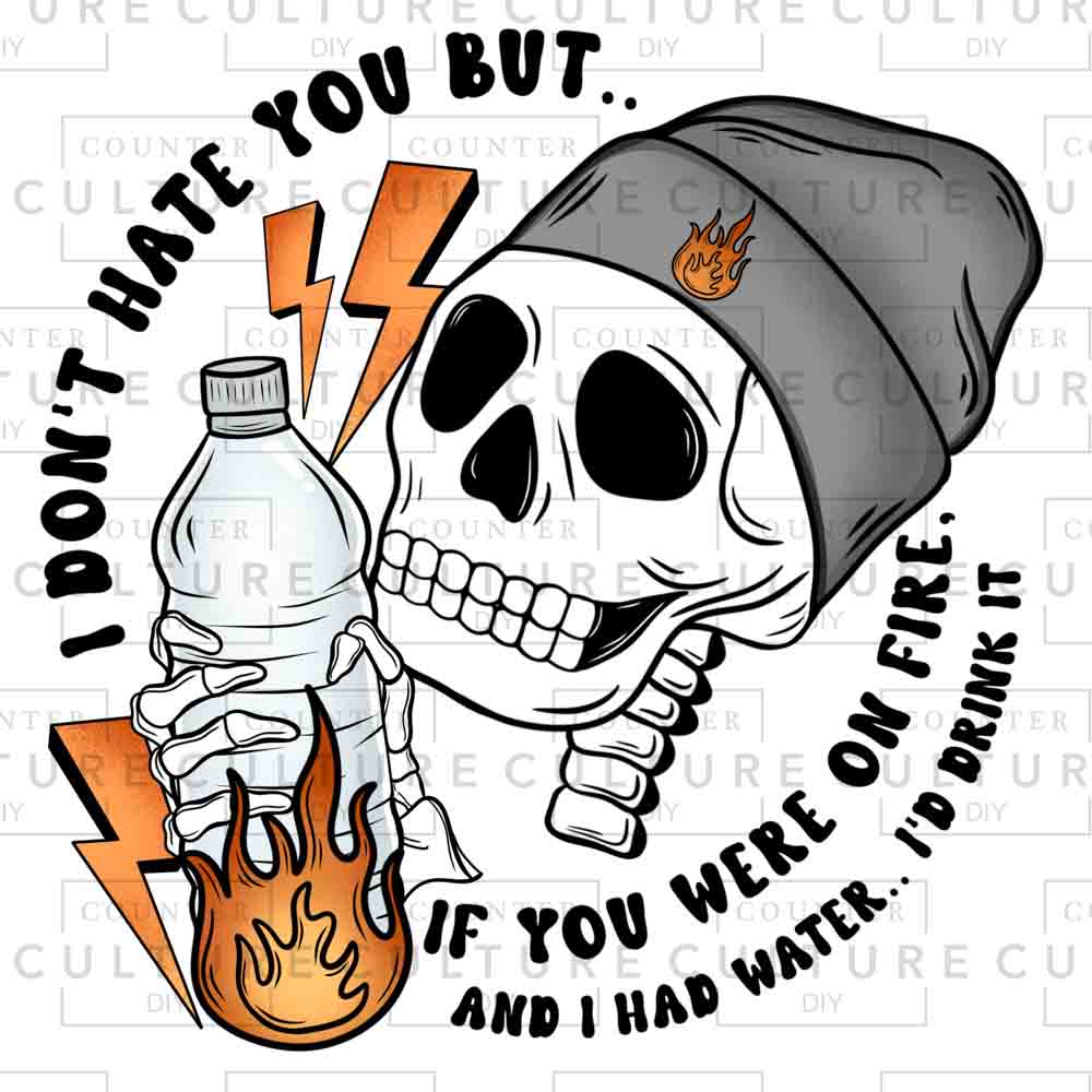 Fire Skellie DTF Transfer - Counter Culture DIY