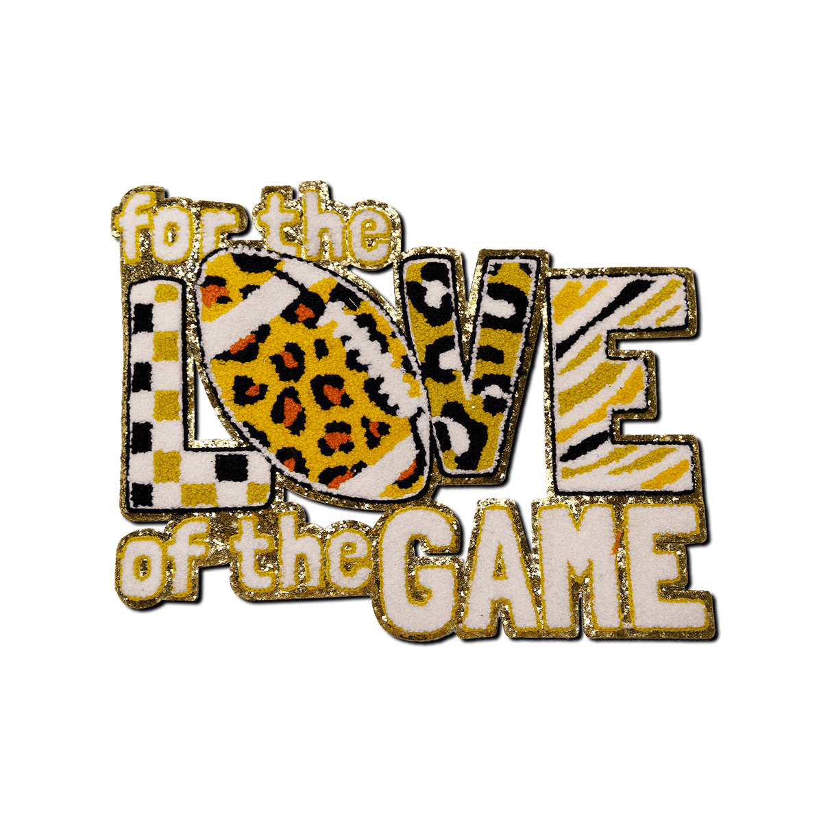 "for the LOVE of the Game" football theme Patch - Counter Culture DIY