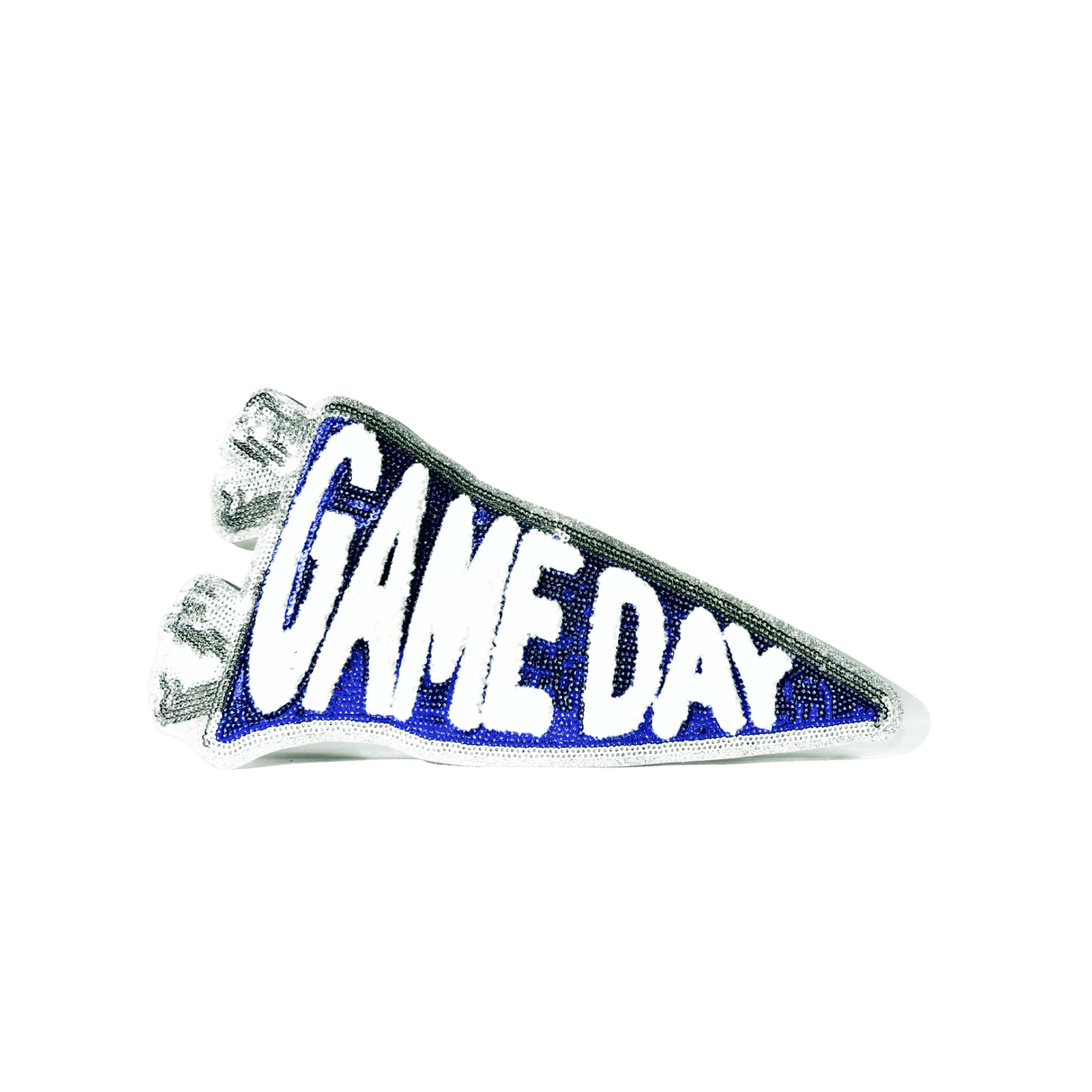 Game Day Chenille Patch – Blue & Silver Sequin Spirit! - Counter Culture DIY