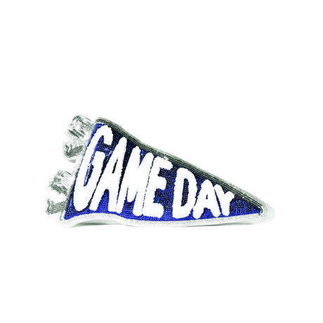 Game Day Chenille Patch – Blue & Silver Sequin Spirit! - Counter Culture DIY