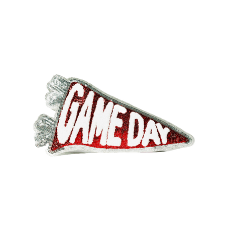 Game Day Chenille Patch – Red & Silver Sequin Spirit! - Counter Culture DIY