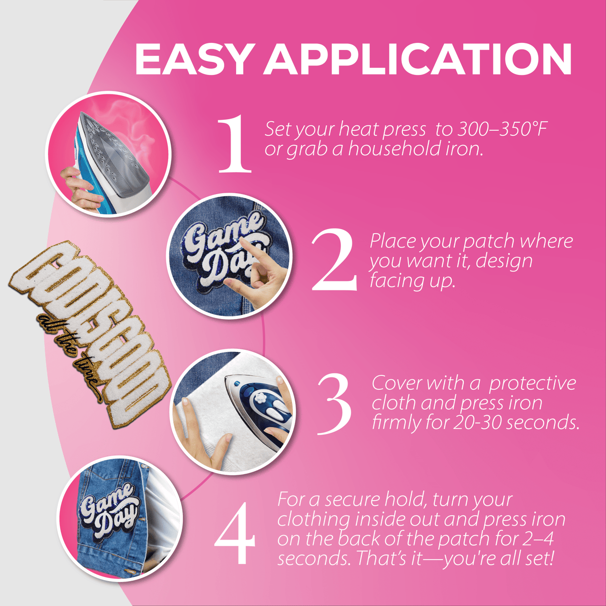 "God is Good" Chenille Patch - Counter Culture DIY