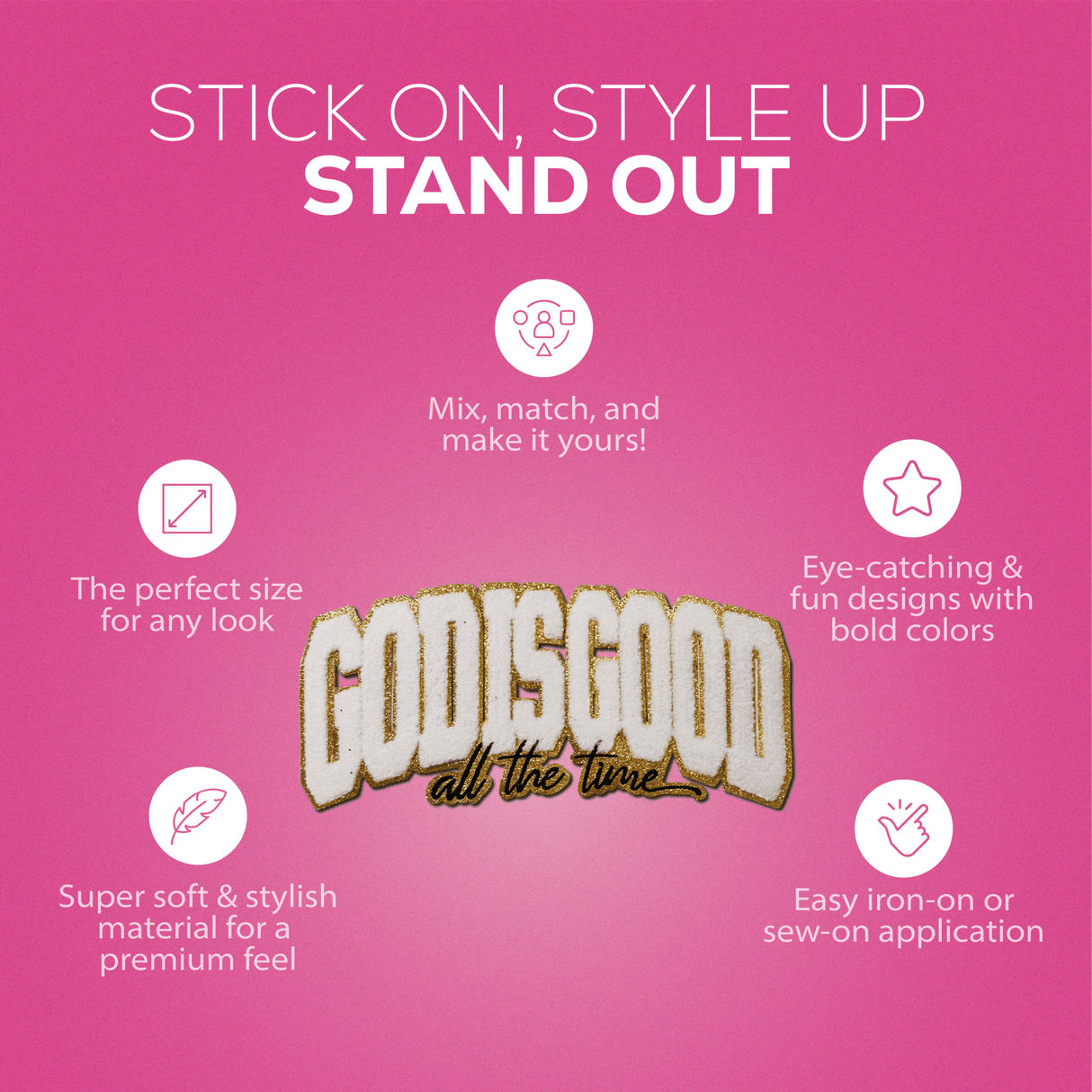 "God is Good" Chenille Patch - Counter Culture DIY