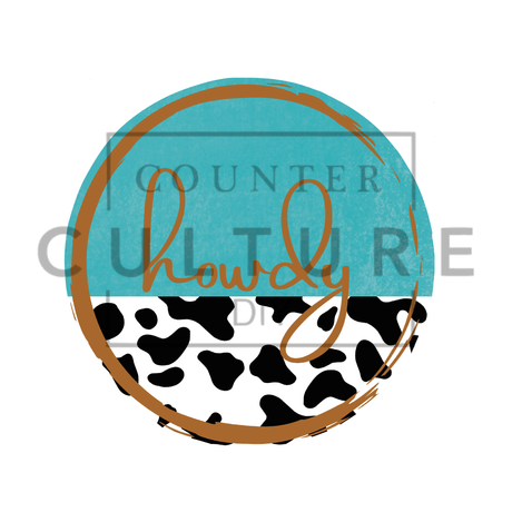 Howdy - DTF circular door hanger - Counter Culture DIY