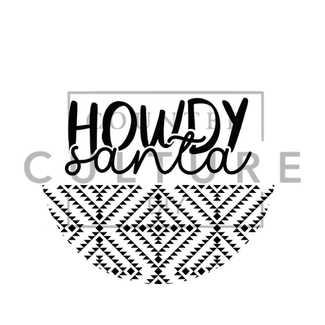 Howdy Santa - DTF circular door hanger - Counter Culture DIY