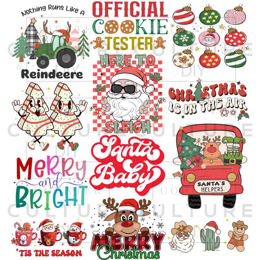 Kids' Christmas DTF Gang Sheet - Counter Culture DIY