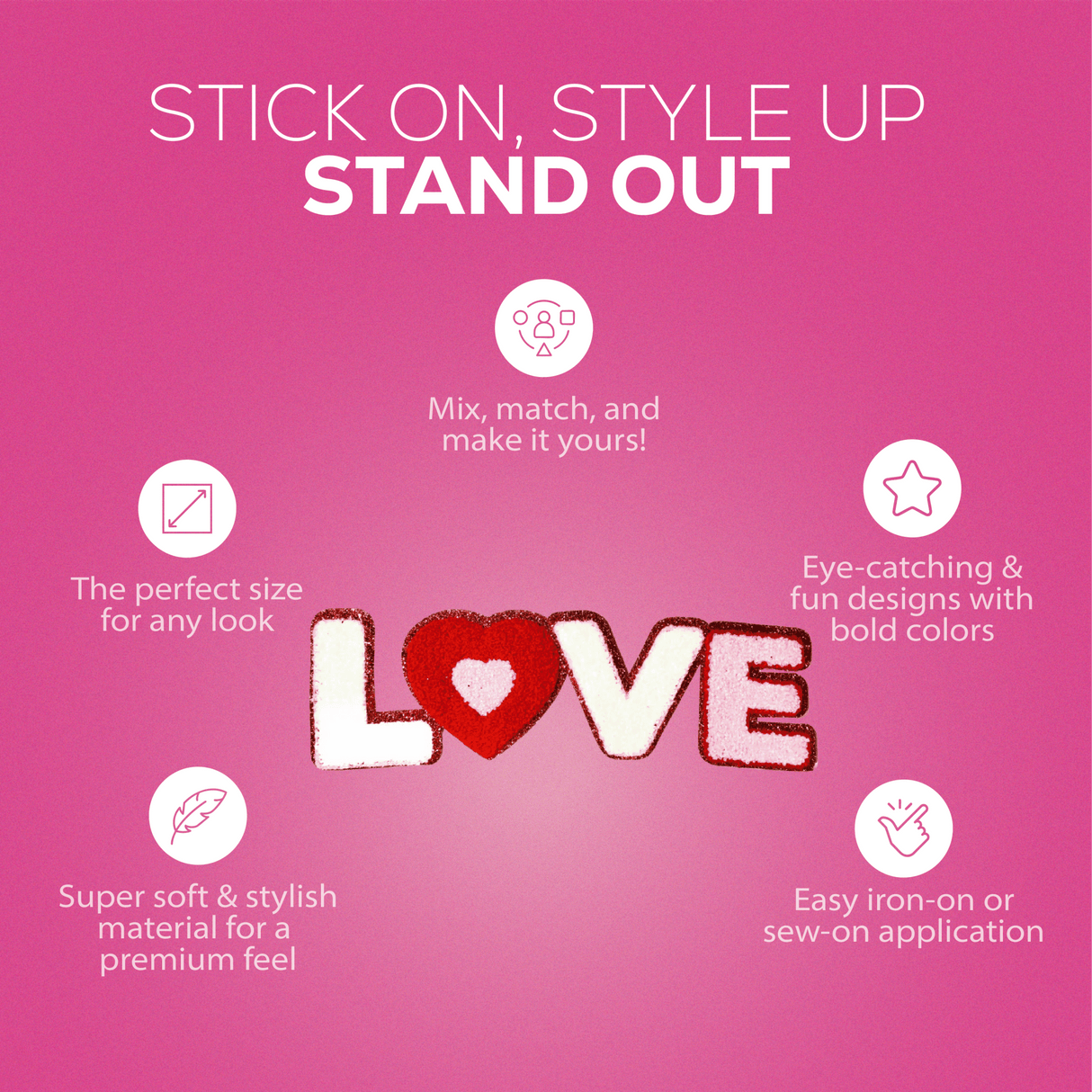 Love Patch - Sequin & Embroidered - Counter Culture DIY