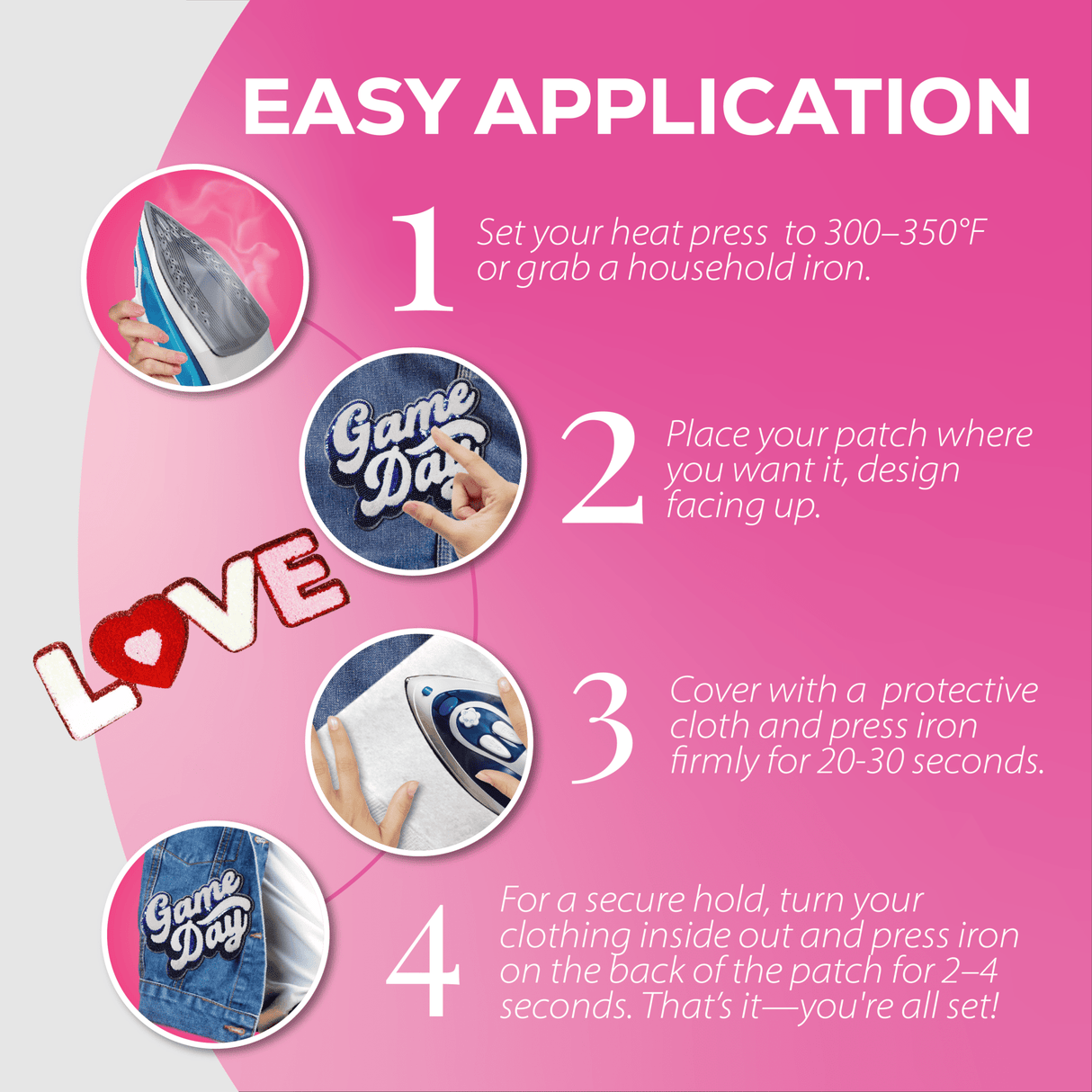 Love Patch - Sequin & Embroidered - Counter Culture DIY