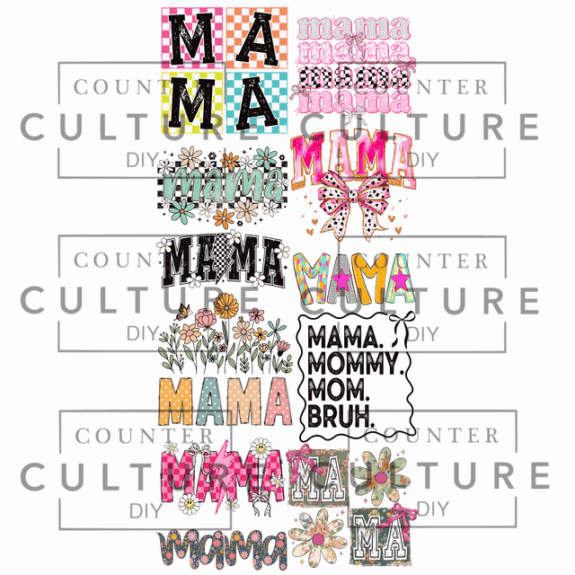 Mama Vibes - DTF Gang Sheet - Counter Culture DIY