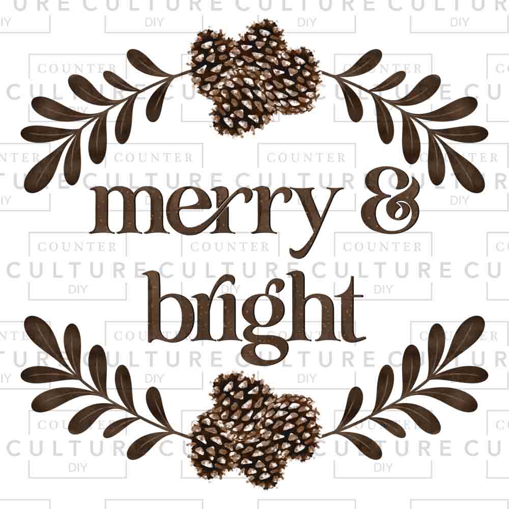 Merry And Bright UV DTF - Counter Culture DIY