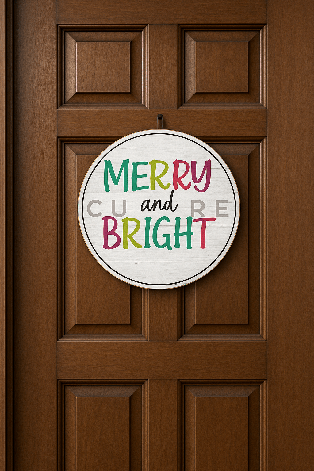 Merry & Bright - DTF Round - Counter Culture DIY