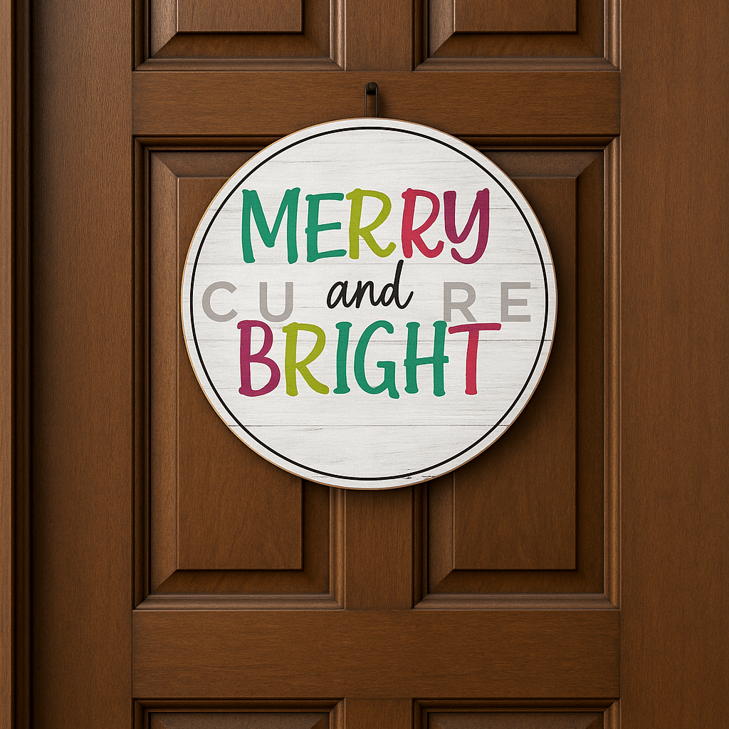 Merry & Bright - DTF Round - Counter Culture DIY