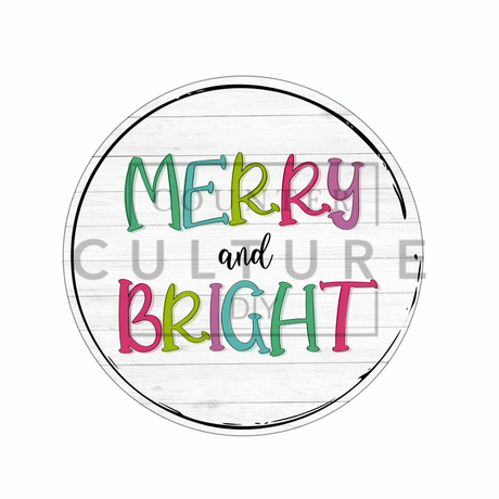 Merry & Bright - DTF Round - Counter Culture DIY