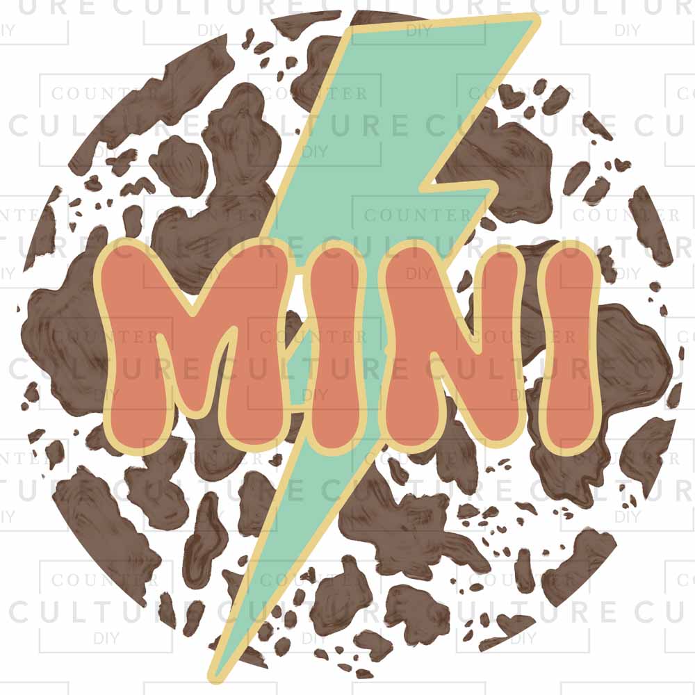 Mini Cow Circle DTF Transfer - Counter Culture DIY