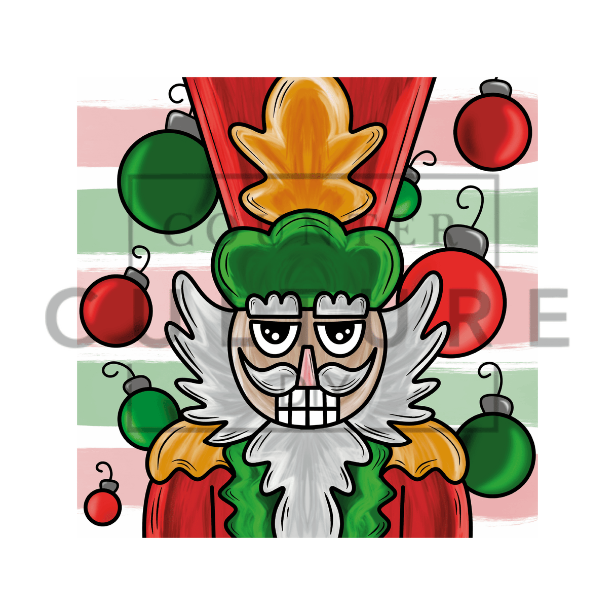 Nutcracker - DTF circular door hanger - Counter Culture DIY